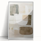 Contemporary Dining Art Pieces - Neutral Abstract Canvas