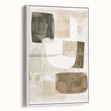 Contemporary Dining Art Pieces - Neutral Abstract Canvas