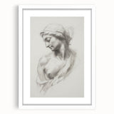 Abstract figurative artwork in a white frame with a mat, showcasing bold colors and dynamic shapes, perfect for modern home decor and artistic expression.