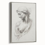 Framed abstract figurative canvas art with a silver frame, showcasing vibrant colors and dynamic shapes, ideal for modern home decor and artistic spaces.