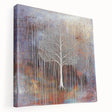 Abstract floral canvas artwork showcasing vibrant colors and intricate designs, displayed in a side view to highlight its texture and depth, perfect for modern decor.