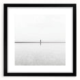 Abstract landscape artwork framed in a sleek black frame with a white mat, showcasing vibrant colors and dynamic shapes, perfect for modern home decor.