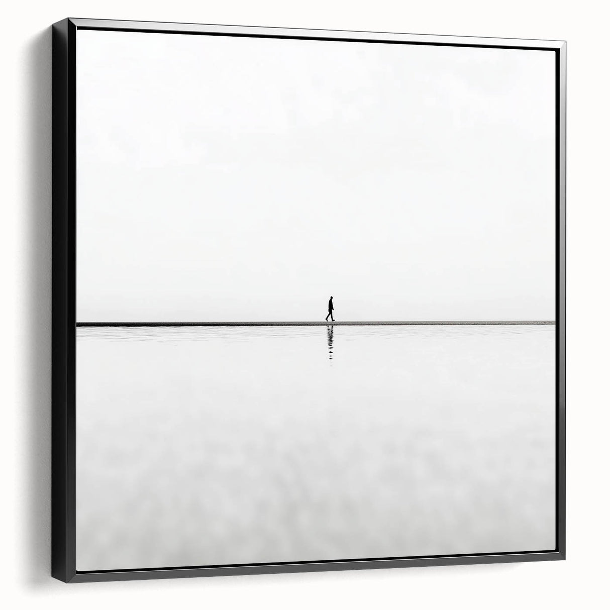 Abstract landscape framed canvas in a sleek black frame, showcasing vibrant colors and dynamic shapes. Ideal for modern home decor and artistic spaces. This artwork adds a contemporary touch to any room, enhancing aesthetic appeal and creativity.