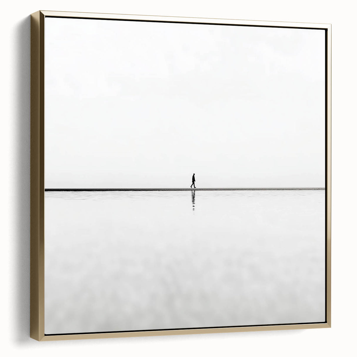 Abstract landscape artwork in a silver and gold framed canvas, showcasing vibrant hues and intricate patterns, perfect for modern home decor. The piece embodies a harmonious blend of colors, adding elegance and a touch of sophistication to any room. Ideal for those seeking a contemporary aesthetic in their interior design.