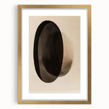 Abstract minimalist wall art framed in a gold mat, showcasing a contemporary design that adds elegance to any interior decor. Ideal for modern home styling.