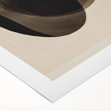 Abstract minimalist wall art print on rolled canvas, showcasing soft pastel colors and geometric shapes, perfect for contemporary home decor. Packaged securely for shipping.