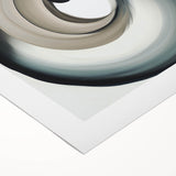 Minimalist Abstract Wall Art – Beige, Gray & Black Spiral Canvas