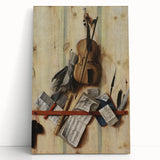 Baroque Musical Still Life: Classic Art Print with Timeless Elegance