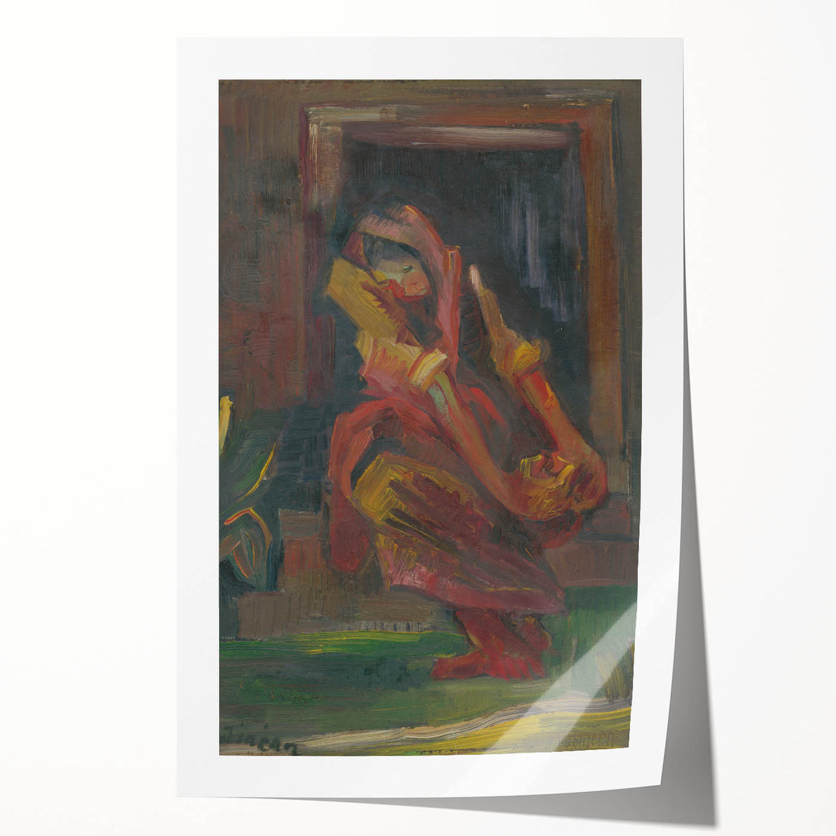 Expressionist Art - Seated Woman by Arnold Peter Weisz-Kubínčan
