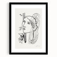 Modern Wall Art - Abstract Black & White Woman Illustration for Minimalist Decor
