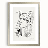Modern Wall Art - Abstract Black & White Woman Illustration for Minimalist Decor