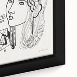 Modern Wall Art - Abstract Black & White Woman Illustration for Minimalist Decor