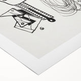 Modern Wall Art - Abstract Black & White Woman Illustration for Minimalist Decor