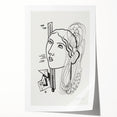Modern Wall Art - Abstract Black & White Woman Illustration for Minimalist Decor