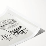 Modern Wall Art - Abstract Black & White Woman Illustration for Minimalist Decor