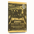 Metallica New Year's Eve 1980s Concert Poster - Retro Metal Wall Art