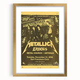 Metallica New Year's Eve 1980s Concert Poster - Retro Metal Wall Art