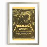 Metallica New Year's Eve 1980s Concert Poster - Retro Metal Wall Art