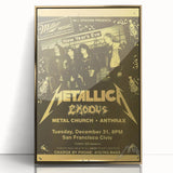 Metallica New Year's Eve 1980s Concert Poster - Retro Metal Wall Art