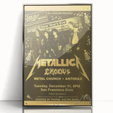 Metallica New Year's Eve 1980s Concert Poster - Retro Metal Wall Art
