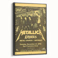 Metallica New Year's Eve 1980s Concert Poster - Retro Metal Wall Art