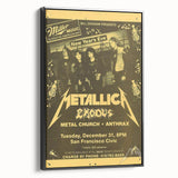 Metallica New Year's Eve 1980s Concert Poster - Retro Metal Wall Art