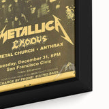 Metallica New Year's Eve 1980s Concert Poster - Retro Metal Wall Art