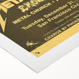 Metallica New Year's Eve 1980s Concert Poster - Retro Metal Wall Art