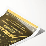 Metallica New Year's Eve 1980s Concert Poster - Retro Metal Wall Art