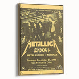 Metallica New Year's Eve 1980s Concert Poster - Retro Metal Wall Art