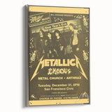 Metallica New Year's Eve 1980s Concert Poster - Retro Metal Wall Art