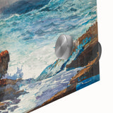 Incoming Tide, Scarboro Realism Art Print - Coastal Wave Canvas Decor