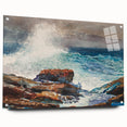 Incoming Tide, Scarboro Realism Art Print - Coastal Wave Canvas Decor