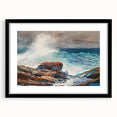Incoming Tide, Scarboro Realism Art Print - Coastal Wave Canvas Decor