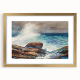 Incoming Tide, Scarboro Realism Art Print - Coastal Wave Canvas Decor