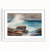 Incoming Tide, Scarboro Realism Art Print - Coastal Wave Canvas Decor