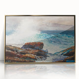 Incoming Tide, Scarboro Realism Art Print - Coastal Wave Canvas Decor
