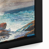 Incoming Tide, Scarboro Realism Art Print - Coastal Wave Canvas Decor