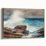 Incoming Tide, Scarboro Realism Art Print - Coastal Wave Canvas Decor