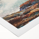 Incoming Tide, Scarboro Realism Art Print - Coastal Wave Canvas Decor