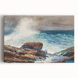 Incoming Tide, Scarboro Realism Art Print - Coastal Wave Canvas Decor