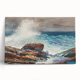 Incoming Tide, Scarboro Realism Art Print - Coastal Wave Canvas Decor