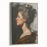 Framed abstract figurative canvas art with a silver frame, showcasing dynamic shapes and vibrant colors, perfect for contemporary home decor. This elegant piece adds a modern touch to any living space, enhancing aesthetic appeal and style.