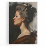 Abstract figurative stretched canvas art piece showcasing bold colors and fluid shapes, perfect for modern home decor. Ideal for gallery walls or artistic accents.