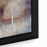 Close-up of an abstract floral framed canvas artwork showcasing vibrant colors and intricate details, perfect for modern home decor or artistic display.