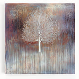 Vibrant abstract floral design on stretched canvas with a textured finish, showcasing vivid colors and intricate patterns, perfect for enhancing modern home decor.