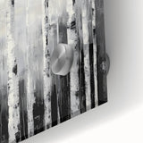 Modern Abstract Wall Art – Monochrome Birch Tree Forest Canvas