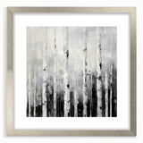 Modern Abstract Wall Art – Monochrome Birch Tree Forest Canvas