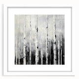 Modern Abstract Wall Art – Monochrome Birch Tree Forest Canvas