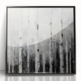 Modern Abstract Wall Art – Monochrome Birch Tree Forest Canvas